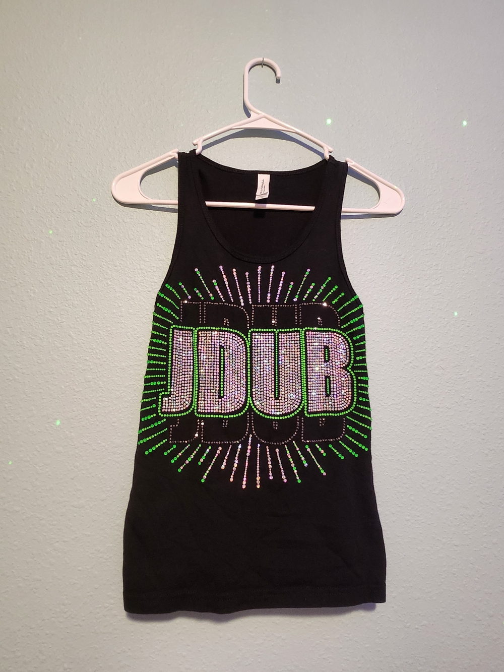 Custom Rhinestone "JDUB" Bling Tank Top